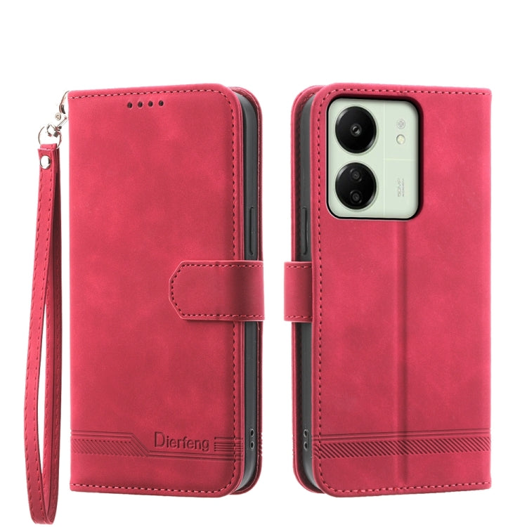 Dierfeng Dream Line TPU + PU Leather Phone Case, For Xiaomi 14 Pro, For Xiaomi 14, For Xiaomi Redmi Note 13 5G, For Xiaomi Redmi 13C