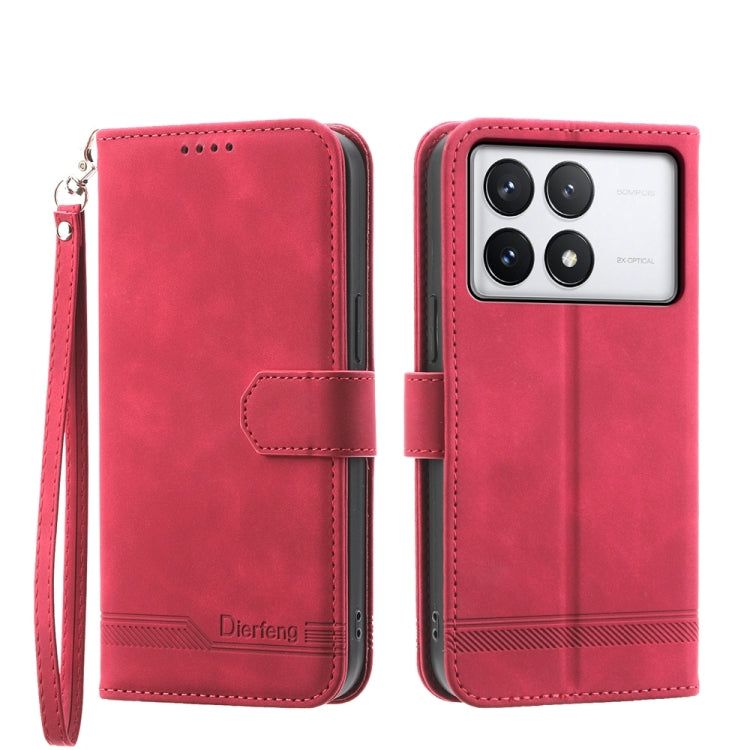 Dierfeng Dream Line TPU + PU Leather Phone Case, For Xiaomi Redmi Note 12S 4G Global, For Xiaomi Poco X6 Pro 5G