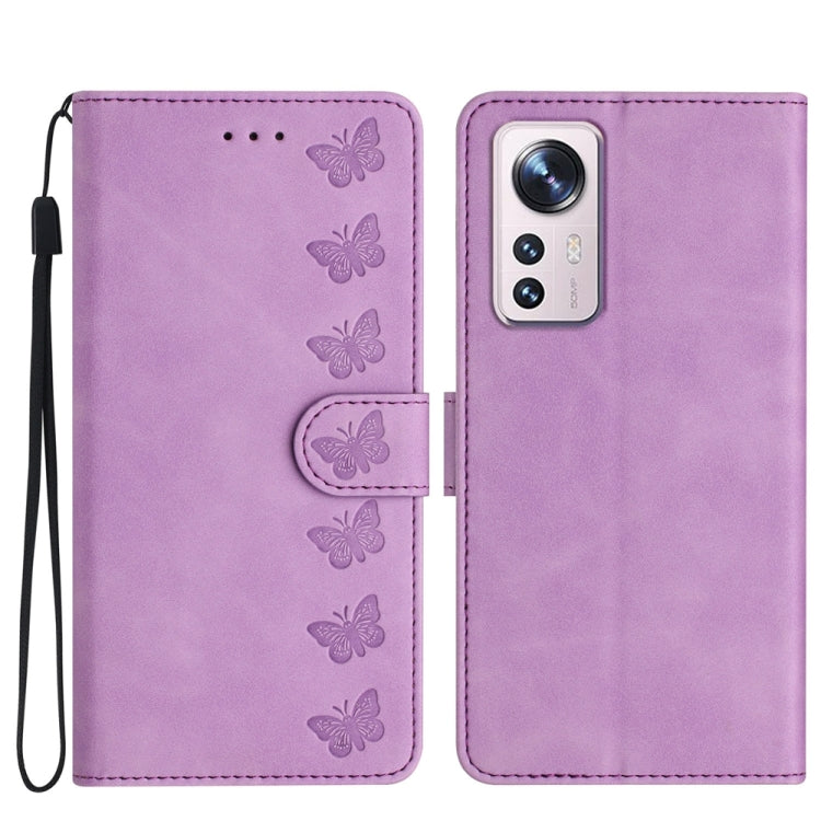 Seven Butterflies Embossed Leather Phone Case, For Xiaomi Redmi A1, For Xiaomi Redmi Note 11 Pro 5G Global, For Xiaomi 12 Lite, For Xiaomi Redmi 10A
