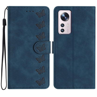 Seven Butterflies Embossed Leather Phone Case, For Xiaomi Redmi A1, For Xiaomi Redmi Note 11 Pro 5G Global, For Xiaomi 12 Lite, For Xiaomi Redmi 10A