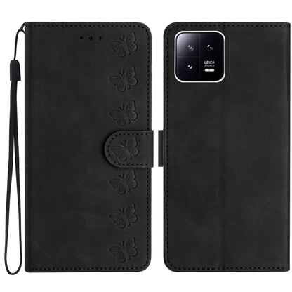 Seven Butterflies Embossed Leather Phone Case, For Xiaomi Redmi Note 12 5G Global, For Xiaomi 13 Pro, For Xiaomi 13, For Xiaomi 12T / 12T Pro