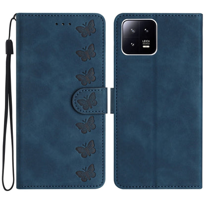Seven Butterflies Embossed Leather Phone Case, For Xiaomi Redmi Note 12 5G Global, For Xiaomi 13 Pro, For Xiaomi 13, For Xiaomi 12T / 12T Pro