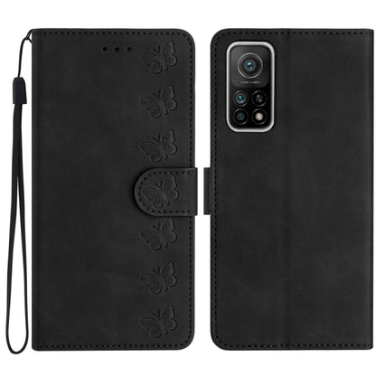 Seven Butterflies Embossed Leather Phone Case, For Xiaomi Redmi Note 9 5G / Note 9T, For Xiaomi Mi 10T Lite, For Xiaomi Mi 10T / 10T Pro, For Xiaomi Redmi 9A
