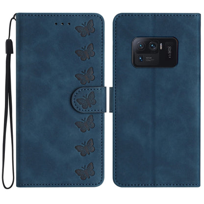 Seven Butterflies Embossed Leather Phone Case, For Xiaomi 11T / 11T Pro, For Xiaomi Redmi 10, For Xiaomi Mi 11 Ultra, For Xiaomi Mi 11 Pro