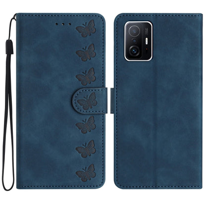 Seven Butterflies Embossed Leather Phone Case, For Xiaomi 11T / 11T Pro, For Xiaomi Redmi 10, For Xiaomi Mi 11 Ultra, For Xiaomi Mi 11 Pro