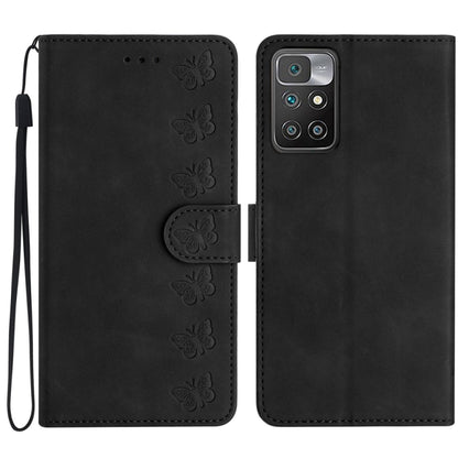 Seven Butterflies Embossed Leather Phone Case, For Xiaomi 11T / 11T Pro, For Xiaomi Redmi 10, For Xiaomi Mi 11 Ultra, For Xiaomi Mi 11 Pro