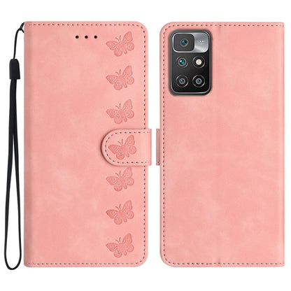 Seven Butterflies Embossed Leather Phone Case, For Xiaomi Redmi 10C, For Xiaomi Redmi Note 11 5G, For Xiaomi Redmi 10 2022, For Xiaomi 12 Pro