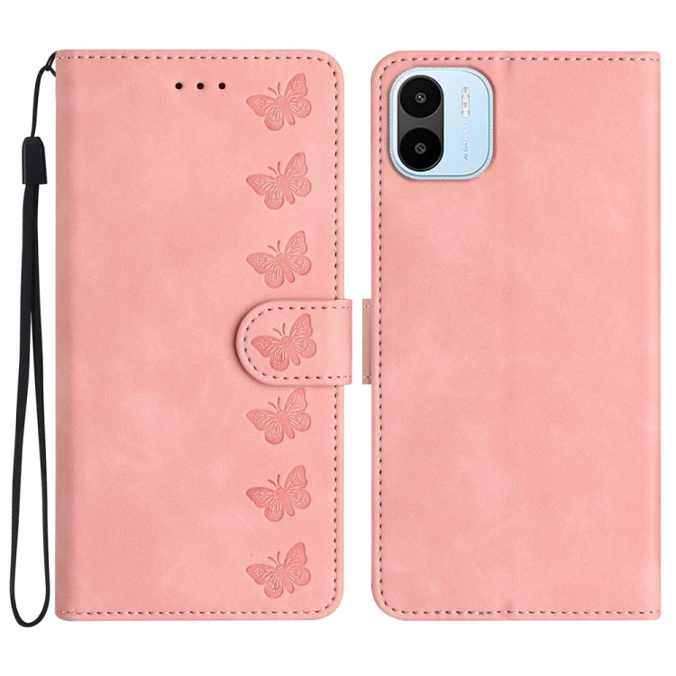 Seven Butterflies Embossed Leather Phone Case, For Xiaomi Redmi A1, For Xiaomi Redmi Note 11 Pro 5G Global, For Xiaomi 12 Lite, For Xiaomi Redmi 10A