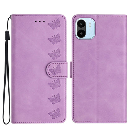Seven Butterflies Embossed Leather Phone Case, For Xiaomi Redmi A1, For Xiaomi Redmi Note 11 Pro 5G Global, For Xiaomi 12 Lite, For Xiaomi Redmi 10A