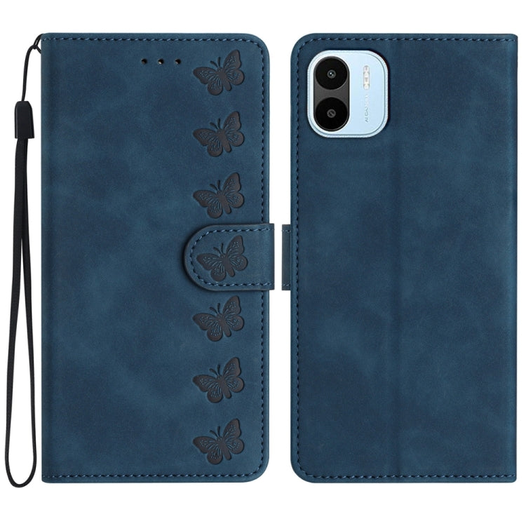 Seven Butterflies Embossed Leather Phone Case, For Xiaomi Redmi A1, For Xiaomi Redmi Note 11 Pro 5G Global, For Xiaomi 12 Lite, For Xiaomi Redmi 10A