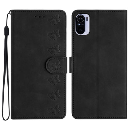 Seven Butterflies Embossed Leather Phone Case, For Xiaomi Redmi Note 10 5G, For Xiaomi Redmi Note 10 4G, For Xiaomi Redmi Note 10 Pro, For Xiaomi Redmi K40