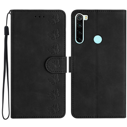 Seven Butterflies Embossed Leather Phone Case, For Xiaomi Redmi 9, For Xiaomi Redmi 9C, For Xiaomi Redmi Note 8T