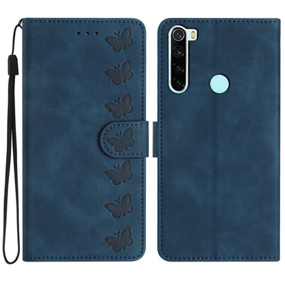 Seven Butterflies Embossed Leather Phone Case, For Xiaomi Redmi 9, For Xiaomi Redmi 9C, For Xiaomi Redmi Note 8T