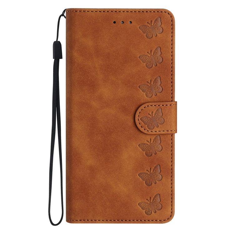 Seven Butterflies Embossed Leather Phone Case, For Xiaomi Redmi Note 9 5G / Note 9T, For Xiaomi Mi 10T Lite, For Xiaomi Mi 10T / 10T Pro, For Xiaomi Redmi 9A