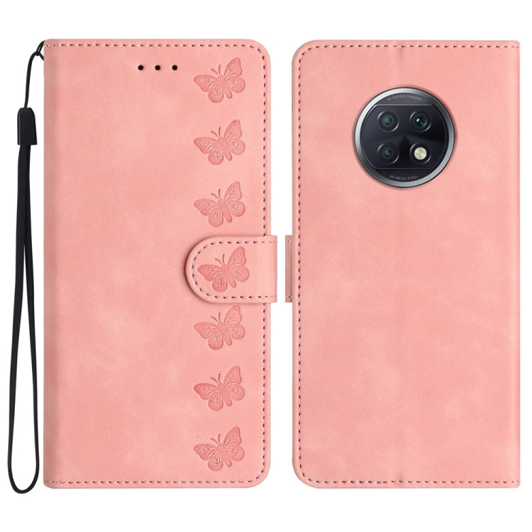 Seven Butterflies Embossed Leather Phone Case, For Xiaomi Redmi Note 9 5G / Note 9T, For Xiaomi Mi 10T Lite, For Xiaomi Mi 10T / 10T Pro, For Xiaomi Redmi 9A