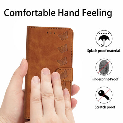 Seven Butterflies Embossed Leather Phone Case, For Xiaomi Redmi Note 10 5G, For Xiaomi Redmi Note 10 4G, For Xiaomi Redmi Note 10 Pro, For Xiaomi Redmi K40