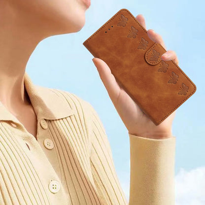 Seven Butterflies Embossed Leather Phone Case, For Xiaomi Redmi Note 10 5G, For Xiaomi Redmi Note 10 4G, For Xiaomi Redmi Note 10 Pro, For Xiaomi Redmi K40