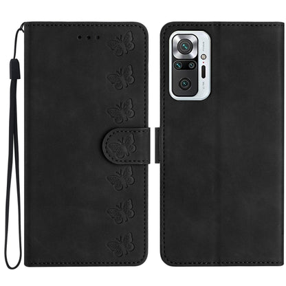 Seven Butterflies Embossed Leather Phone Case, For Xiaomi Redmi Note 10 5G, For Xiaomi Redmi Note 10 4G, For Xiaomi Redmi Note 10 Pro, For Xiaomi Redmi K40