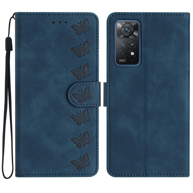 Seven Butterflies Embossed Leather Phone Case, For Xiaomi Redmi A1, For Xiaomi Redmi Note 11 Pro 5G Global, For Xiaomi 12 Lite, For Xiaomi Redmi 10A