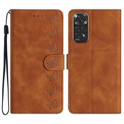 Seven Butterflies Embossed Leather Phone Case, For Xiaomi Redmi 10C, For Xiaomi Redmi Note 11 5G, For Xiaomi Redmi 10 2022, For Xiaomi 12 Pro