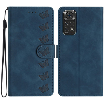 Seven Butterflies Embossed Leather Phone Case, For Xiaomi Redmi 10C, For Xiaomi Redmi Note 11 5G, For Xiaomi Redmi 10 2022, For Xiaomi 12 Pro