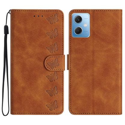 Seven Butterflies Embossed Leather Phone Case, For Xiaomi Redmi Note 12 5G Global, For Xiaomi 13 Pro, For Xiaomi 13, For Xiaomi 12T / 12T Pro
