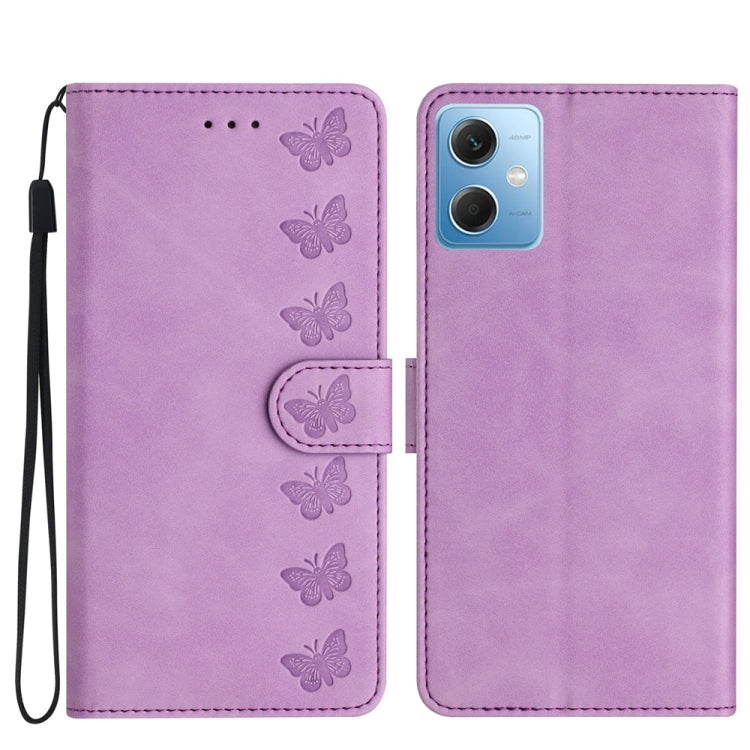 Seven Butterflies Embossed Leather Phone Case, For Xiaomi Redmi Note 12 5G Global, For Xiaomi 13 Pro, For Xiaomi 13, For Xiaomi 12T / 12T Pro