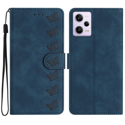 Seven Butterflies Embossed Leather Phone Case, For Xiaomi Redmi 13C 4G, For Xiaomi 13T, For Xiaomi Mi 11 Lite, For Xiaomi Redmi Note 12 Pro 5G Global