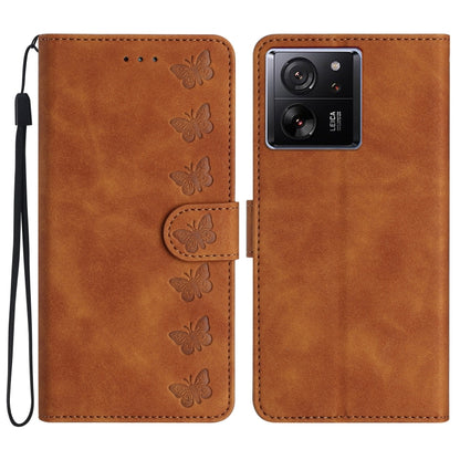 Seven Butterflies Embossed Leather Phone Case, For Xiaomi Redmi 13C 4G, For Xiaomi 13T, For Xiaomi Mi 11 Lite, For Xiaomi Redmi Note 12 Pro 5G Global