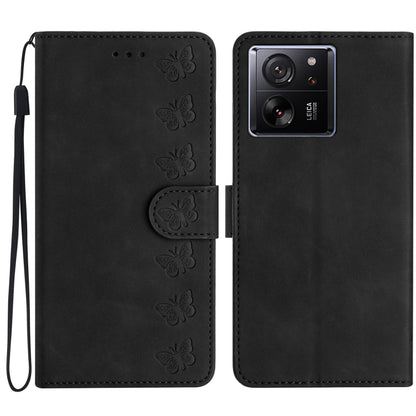 Seven Butterflies Embossed Leather Phone Case, For Xiaomi Redmi 13C 4G, For Xiaomi 13T, For Xiaomi Mi 11 Lite, For Xiaomi Redmi Note 12 Pro 5G Global