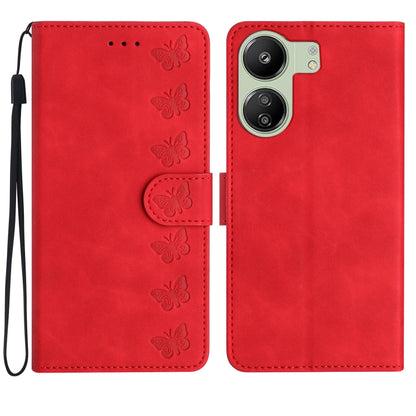 Seven Butterflies Embossed Leather Phone Case, For Xiaomi Redmi 13C 4G, For Xiaomi 13T, For Xiaomi Mi 11 Lite, For Xiaomi Redmi Note 12 Pro 5G Global