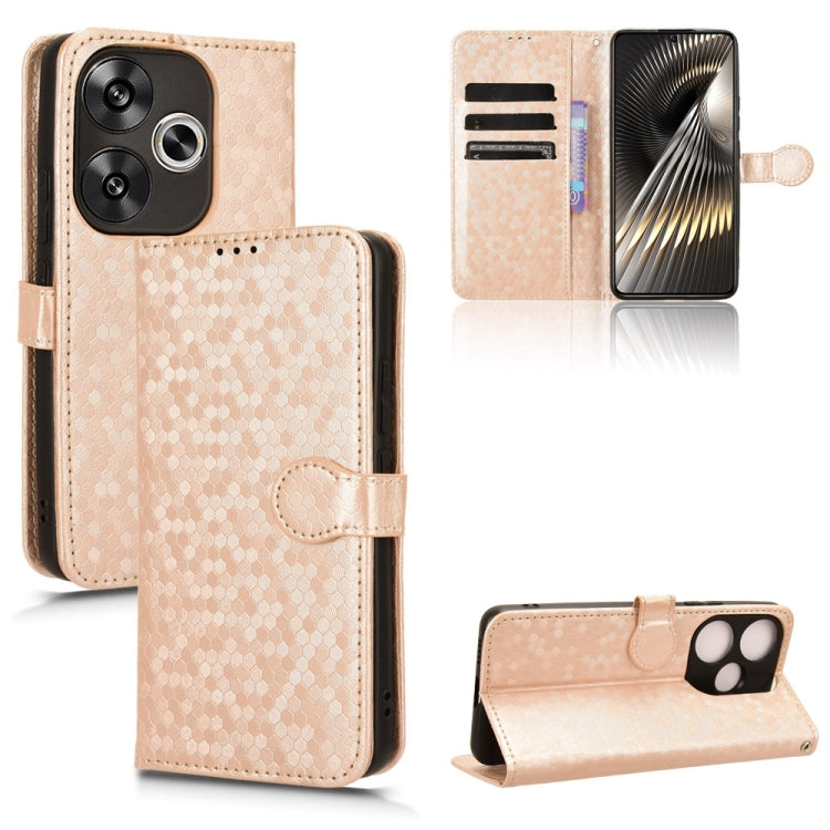Honeycomb Dot Texture Leather Phone Case, For Xiaomi Poco F6 /Redmi Turbo 3, For Xiaomi Civi 4 Pro, For Xiaomi Poco M6 Pro 4G, For Xiaomi Redmi A3