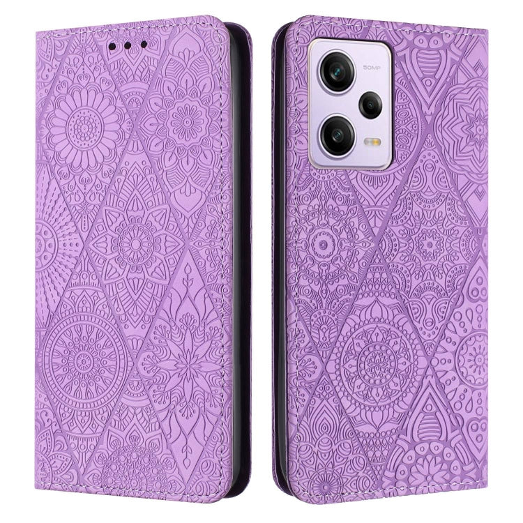 Ethnic Embossed Adsorption Leather Phone Case, For Redmi Note 12 Pro 4G, For Redmi Note 12 4G Global, For Redmi Note 12 Pro 5G Global, For Redmi Note 12 5G Global