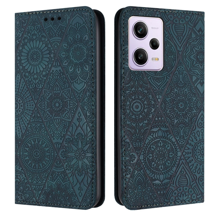 Ethnic Embossed Adsorption Leather Phone Case, For Redmi Note 12 Pro 4G, For Redmi Note 12 4G Global, For Redmi Note 12 Pro 5G Global, For Redmi Note 12 5G Global