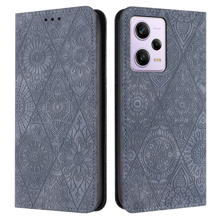 Ethnic Embossed Adsorption Leather Phone Case, For Redmi Note 12 Pro 4G, For Redmi Note 12 4G Global, For Redmi Note 12 Pro 5G Global, For Redmi Note 12 5G Global