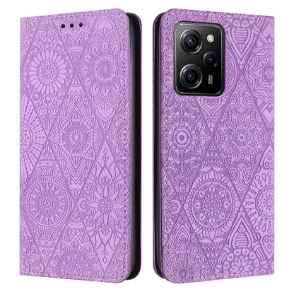 Ethnic Embossed Adsorption Leather Phone Case, For Redmi Note 12 Pro 4G, For Redmi Note 12 4G Global, For Redmi Note 12 Pro 5G Global, For Redmi Note 12 5G Global