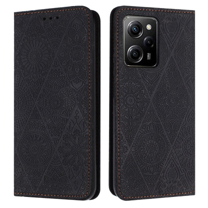 Ethnic Embossed Adsorption Leather Phone Case, For Redmi Note 12 Pro 4G, For Redmi Note 12 4G Global, For Redmi Note 12 Pro 5G Global, For Redmi Note 12 5G Global