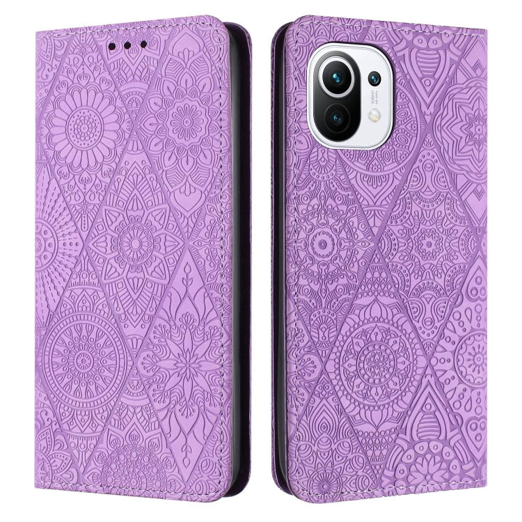 Ethnic Embossed Adsorption Leather Phone Case, For Xiaomi 11 Lite, For Redmi Note 10 Pro, For Redmi Note 10 4G, For Xiaomi Redmi 9T