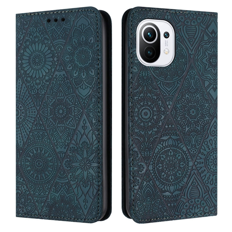 Ethnic Embossed Adsorption Leather Phone Case, For Xiaomi 11 Lite, For Redmi Note 10 Pro, For Redmi Note 10 4G, For Xiaomi Redmi 9T