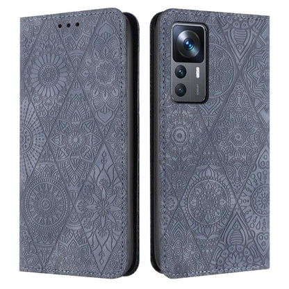 Ethnic Embossed Adsorption Leather Phone Case, For Xiaomi Redmi 12C, For Xiaomi Redmi A1+, For Xiaomi 12T / 12T Pro, For Xiaomi Redmi A1