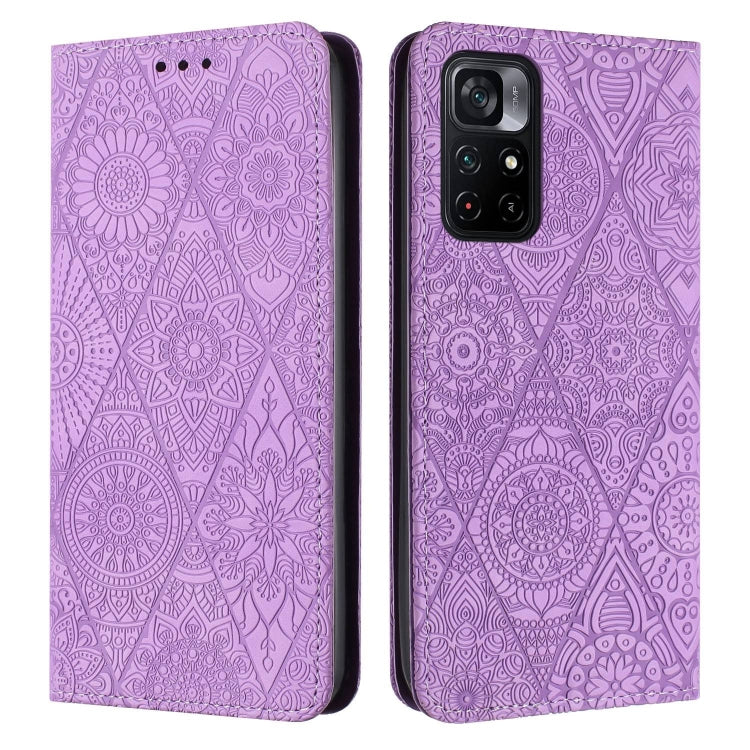 Ethnic Embossed Adsorption Leather Phone Case, For Xiaomi Poco X4 Pro 5G, For Xiaomi Redmi 10, For Xiaomi Poco M4 Pro 5G, For Xiaomi Poco X3 NFC