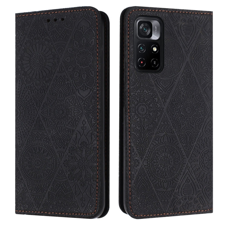 Ethnic Embossed Adsorption Leather Phone Case, For Xiaomi Poco X4 Pro 5G, For Xiaomi Redmi 10, For Xiaomi Poco M4 Pro 5G, For Xiaomi Poco X3 NFC