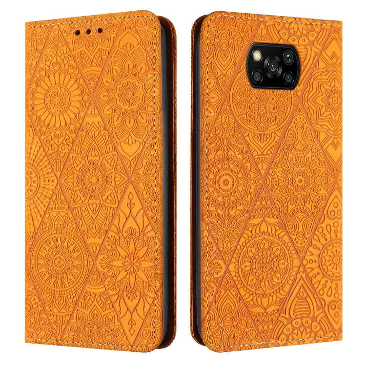 Ethnic Embossed Adsorption Leather Phone Case, For Xiaomi Poco X4 Pro 5G, For Xiaomi Redmi 10, For Xiaomi Poco M4 Pro 5G, For Xiaomi Poco X3 NFC