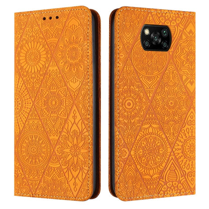Ethnic Embossed Adsorption Leather Phone Case, For Xiaomi Poco X4 Pro 5G, For Xiaomi Redmi 10, For Xiaomi Poco M4 Pro 5G, For Xiaomi Poco X3 NFC