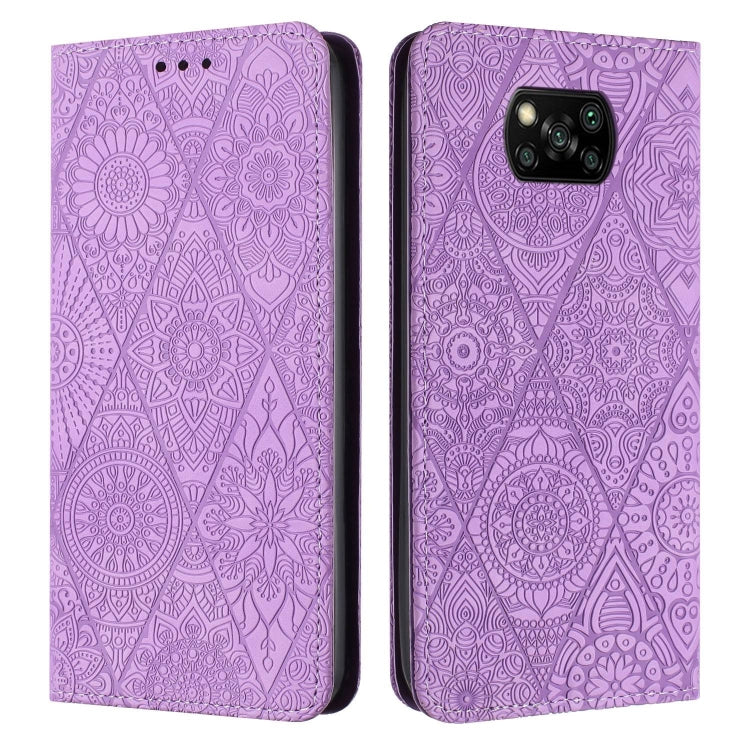 Ethnic Embossed Adsorption Leather Phone Case, For Xiaomi Poco X4 Pro 5G, For Xiaomi Redmi 10, For Xiaomi Poco M4 Pro 5G, For Xiaomi Poco X3 NFC