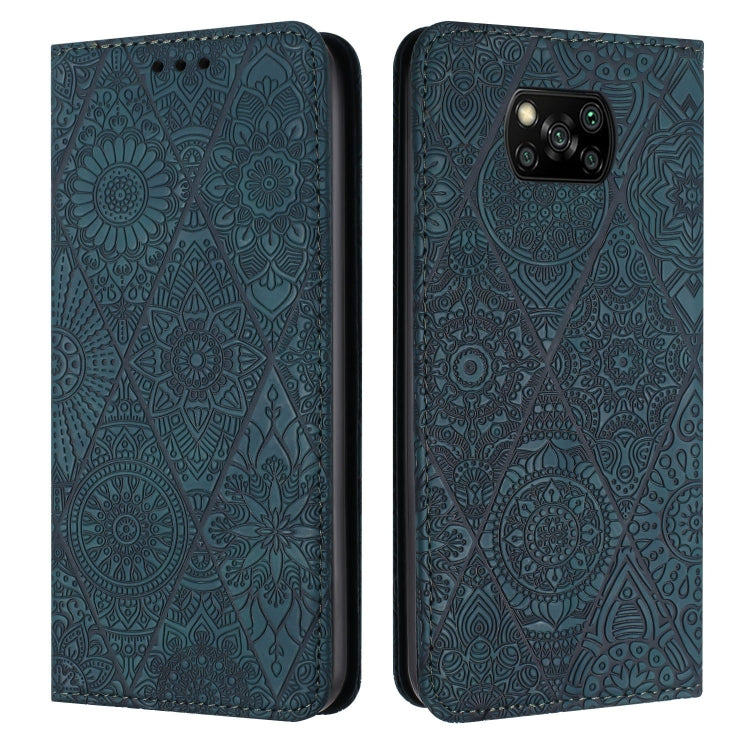 Ethnic Embossed Adsorption Leather Phone Case, For Xiaomi Poco X4 Pro 5G, For Xiaomi Redmi 10, For Xiaomi Poco M4 Pro 5G, For Xiaomi Poco X3 NFC
