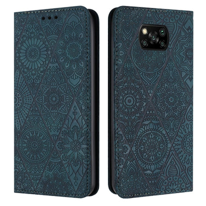 Ethnic Embossed Adsorption Leather Phone Case, For Xiaomi Poco X4 Pro 5G, For Xiaomi Redmi 10, For Xiaomi Poco M4 Pro 5G, For Xiaomi Poco X3 NFC