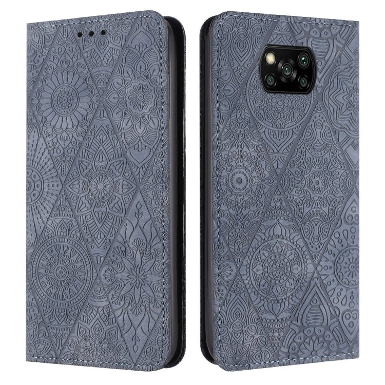 Ethnic Embossed Adsorption Leather Phone Case, For Xiaomi Poco X4 Pro 5G, For Xiaomi Redmi 10, For Xiaomi Poco M4 Pro 5G, For Xiaomi Poco X3 NFC