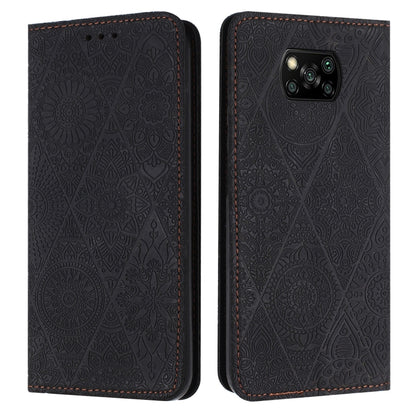 Ethnic Embossed Adsorption Leather Phone Case, For Xiaomi Poco X4 Pro 5G, For Xiaomi Redmi 10, For Xiaomi Poco M4 Pro 5G, For Xiaomi Poco X3 NFC