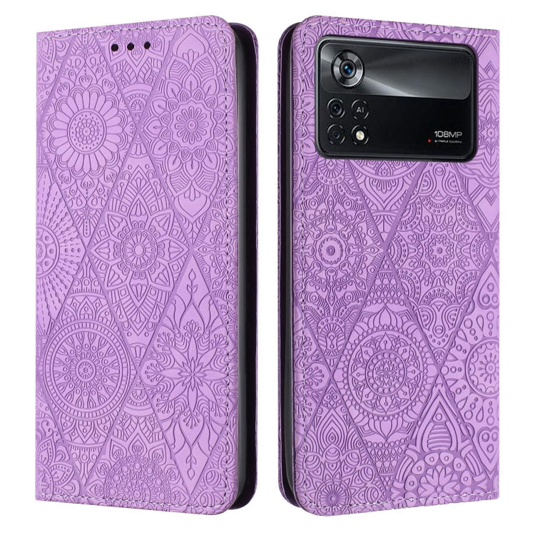 Ethnic Embossed Adsorption Leather Phone Case, For Xiaomi Poco X4 Pro 5G, For Xiaomi Redmi 10, For Xiaomi Poco M4 Pro 5G, For Xiaomi Poco X3 NFC